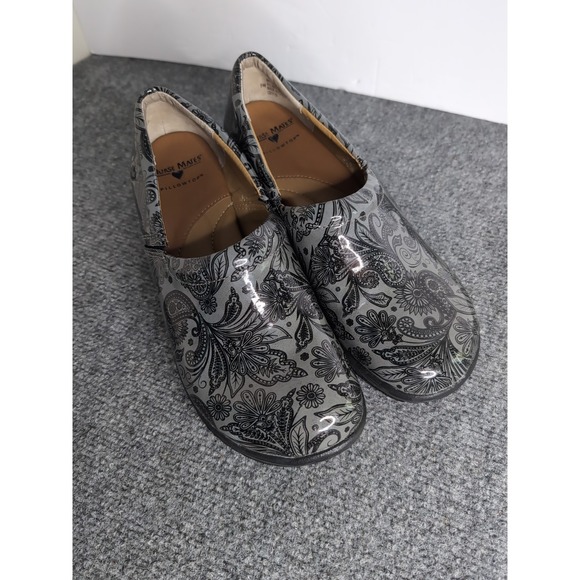 Nurse Mates Pillow Top Bryar Slip On Clogs Paisley Women's Size 9W Wide No Slip - Picture 1 of 8